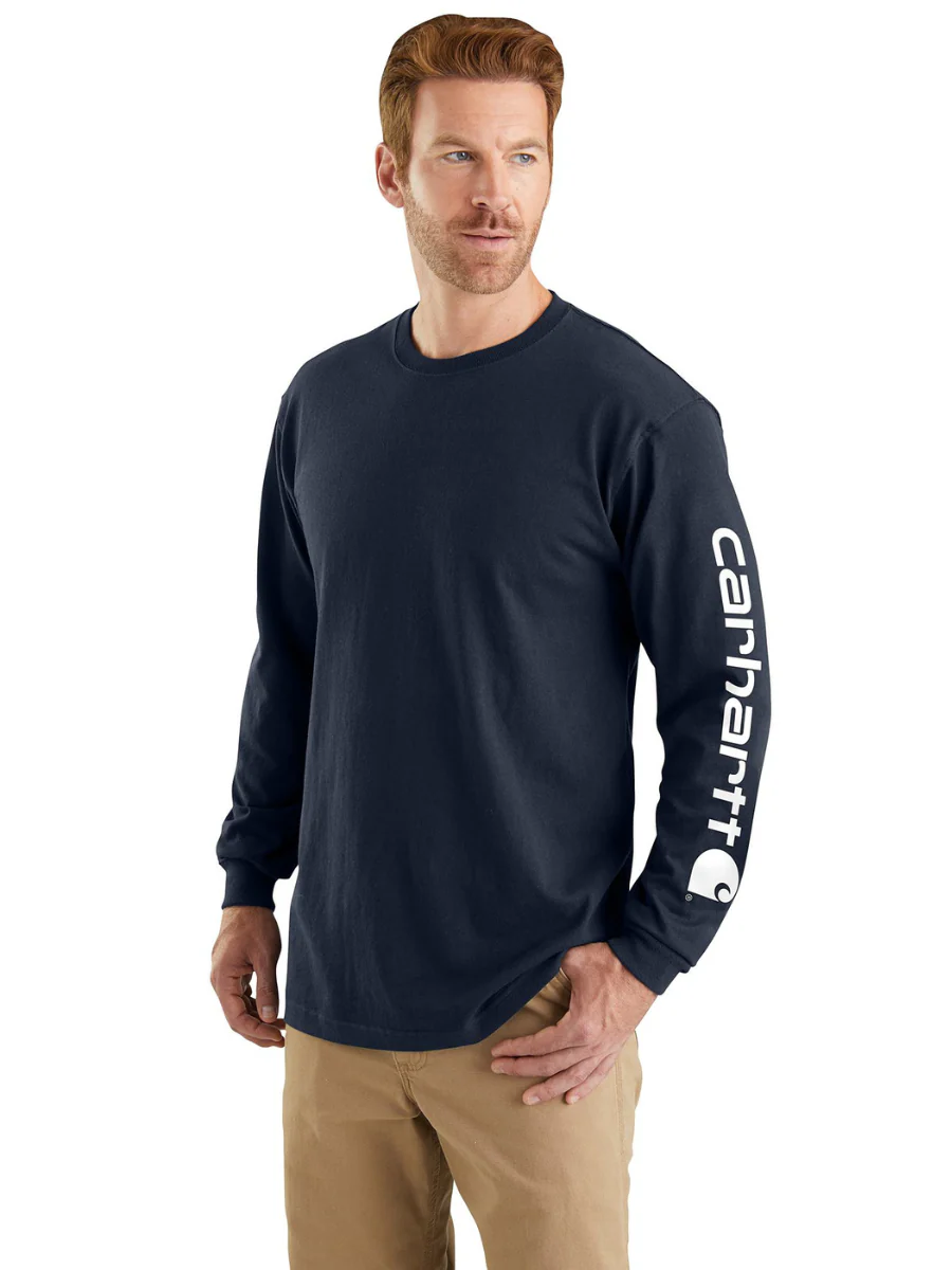 Carhartt Loose Fit Heavyweight Long Sleeve Logo Tee - Image 11