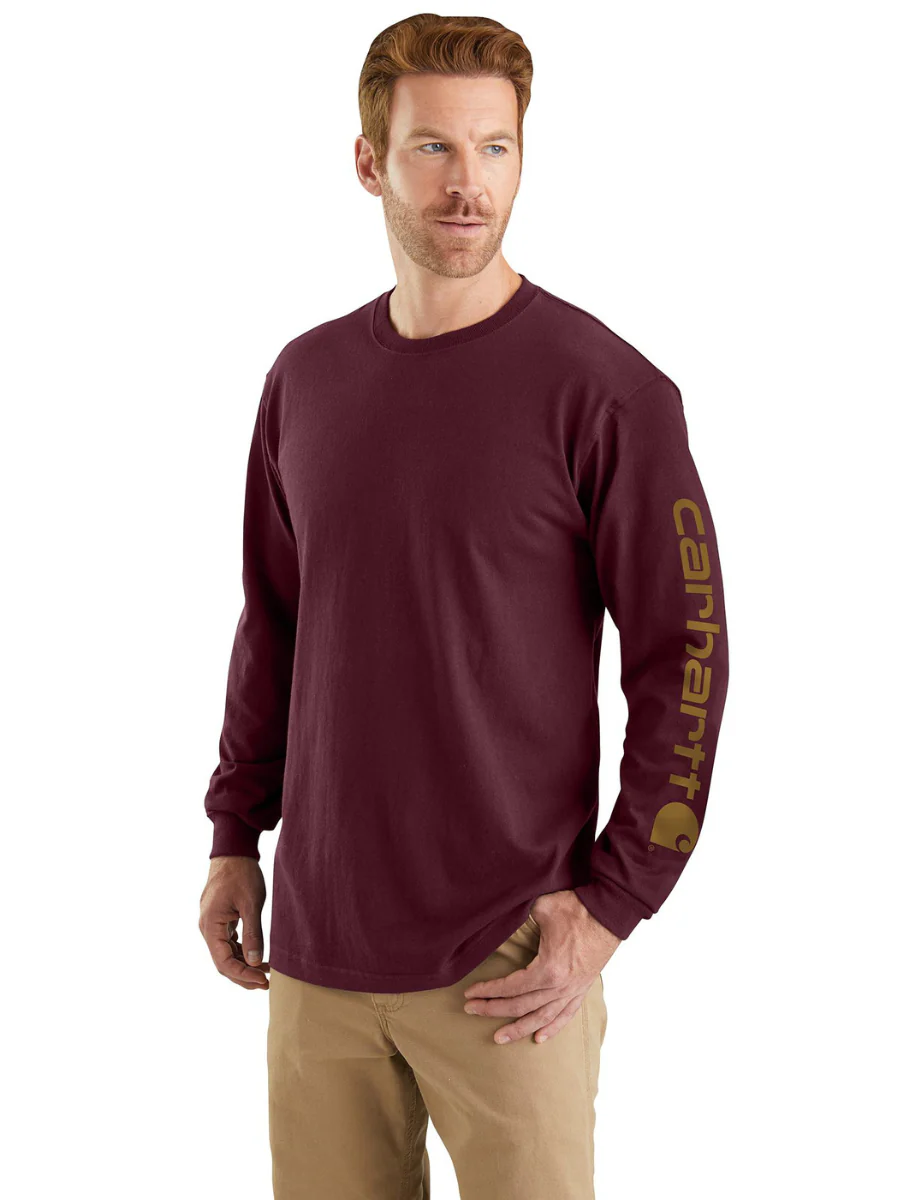 Carhartt Loose Fit Heavyweight Long Sleeve Logo Tee - Image 6