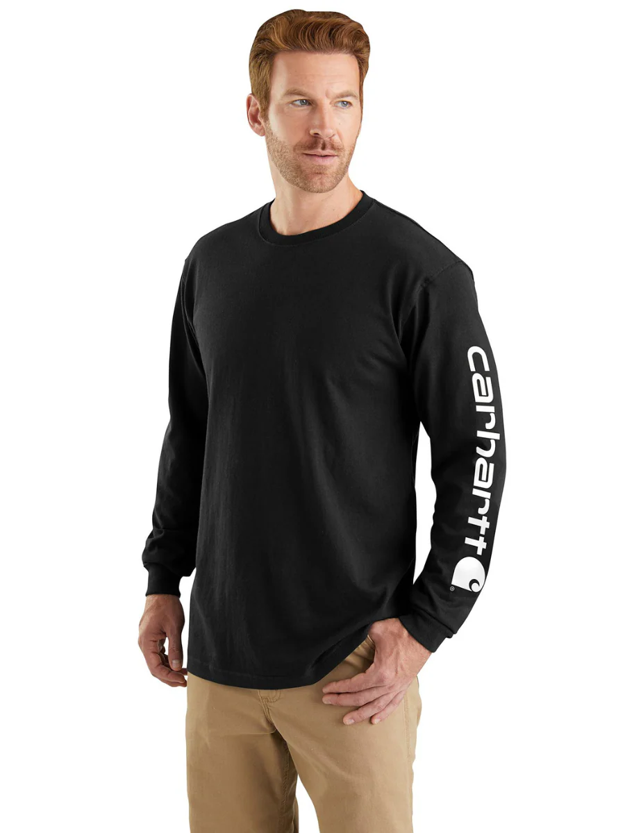 Carhartt Loose Fit Heavyweight Long Sleeve Logo Tee - Image 9