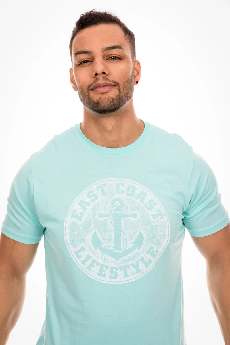 East Coast Lifestyle Distressed Anchor Logo Tee - Image 14