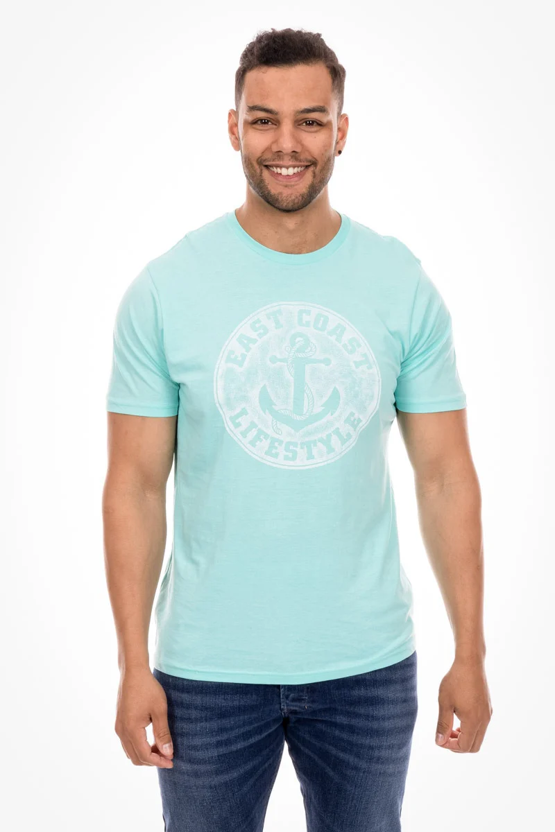 East Coast Lifestyle Distressed Anchor Logo Tee - Image 15