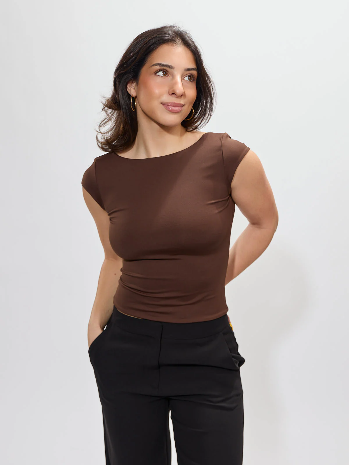 Second Skin Brida Cap Sleeve Crop Top - Image 10